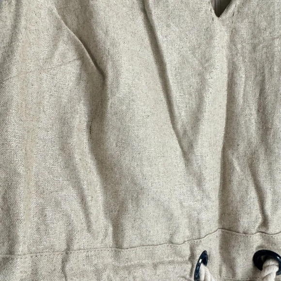 Maeve Flaxen Canvas Metallic Finish Sleeveless Patch Pocket Dress 2 - Picture 4 of 6